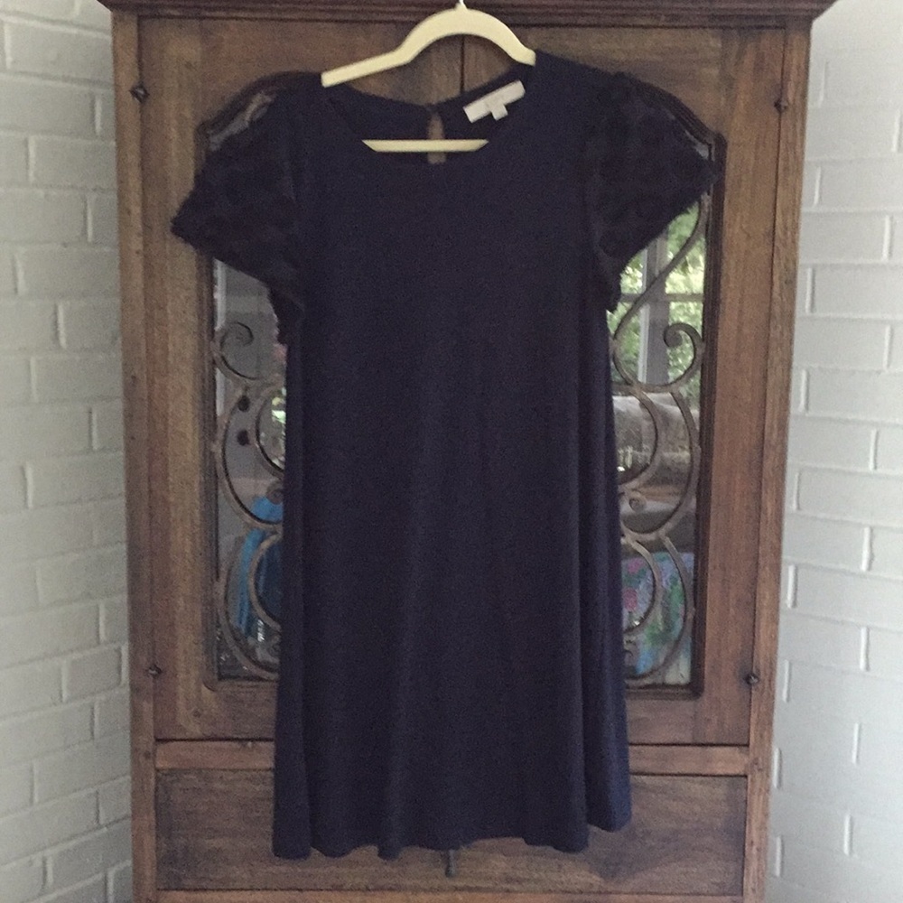 Ann Taylor loft navy A-line dress. Size small.